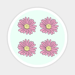 Pink Daisy Doodle Pack Magnet